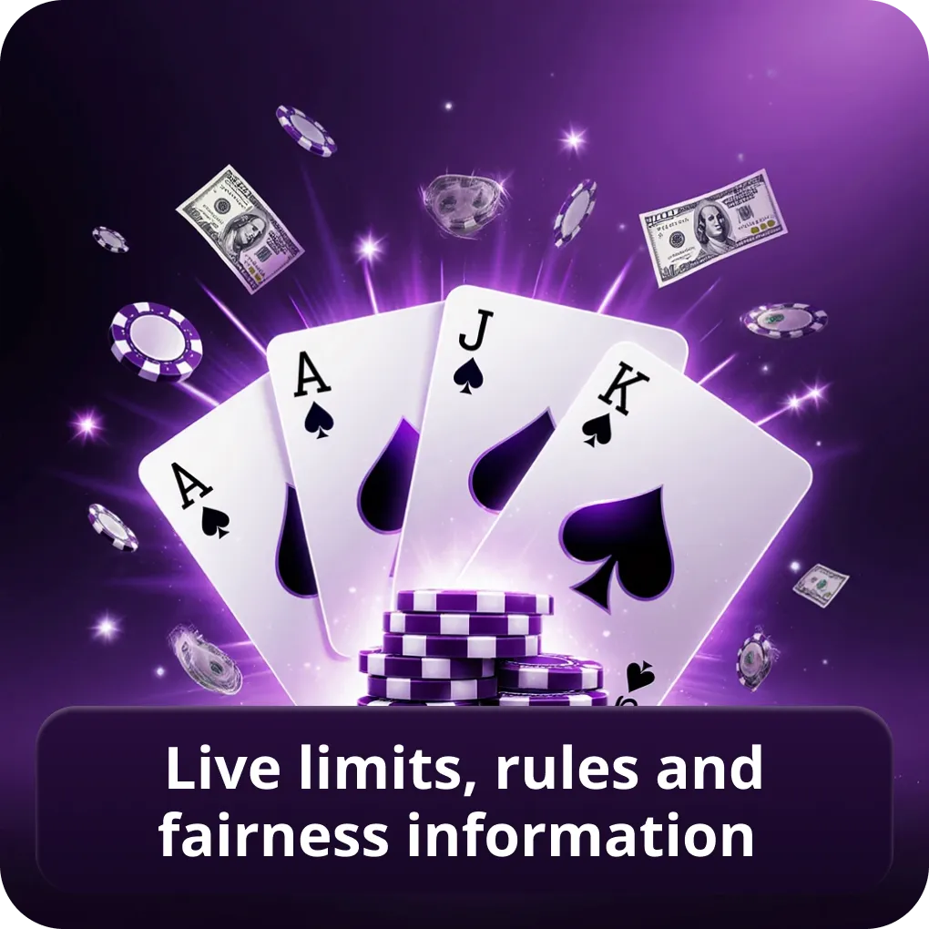 Live limits, rules and fairness information