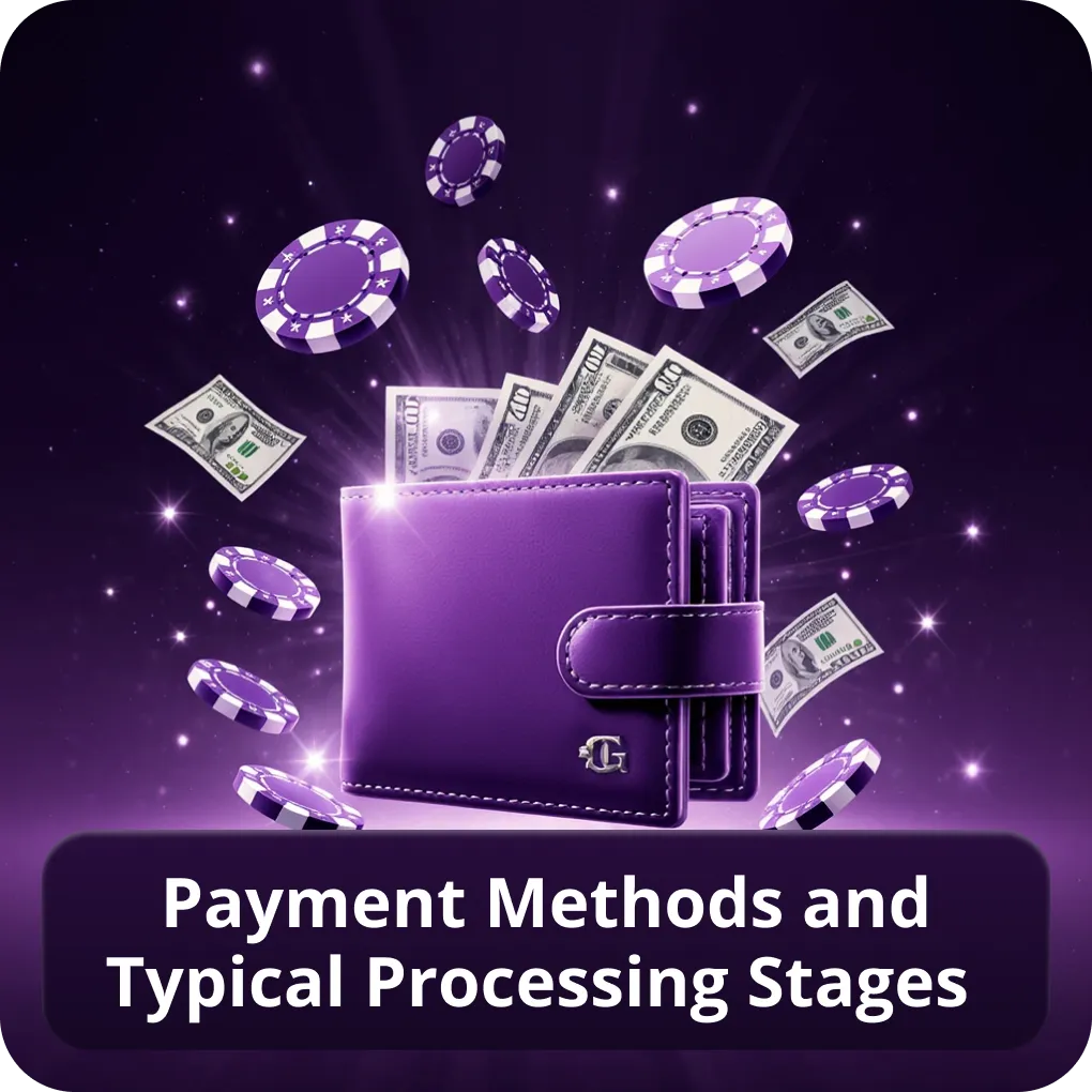 Payment methods and typical processing stages