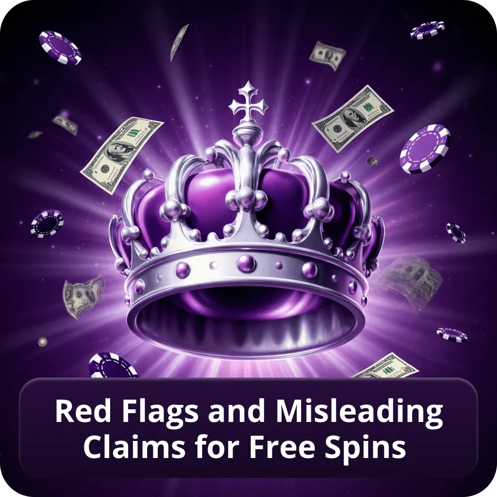 Red flags and misleading claims for free spins
