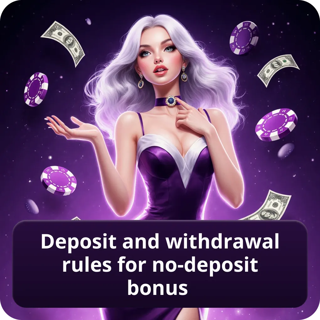 Deposit and withdrawal rules for no-deposit bonus
