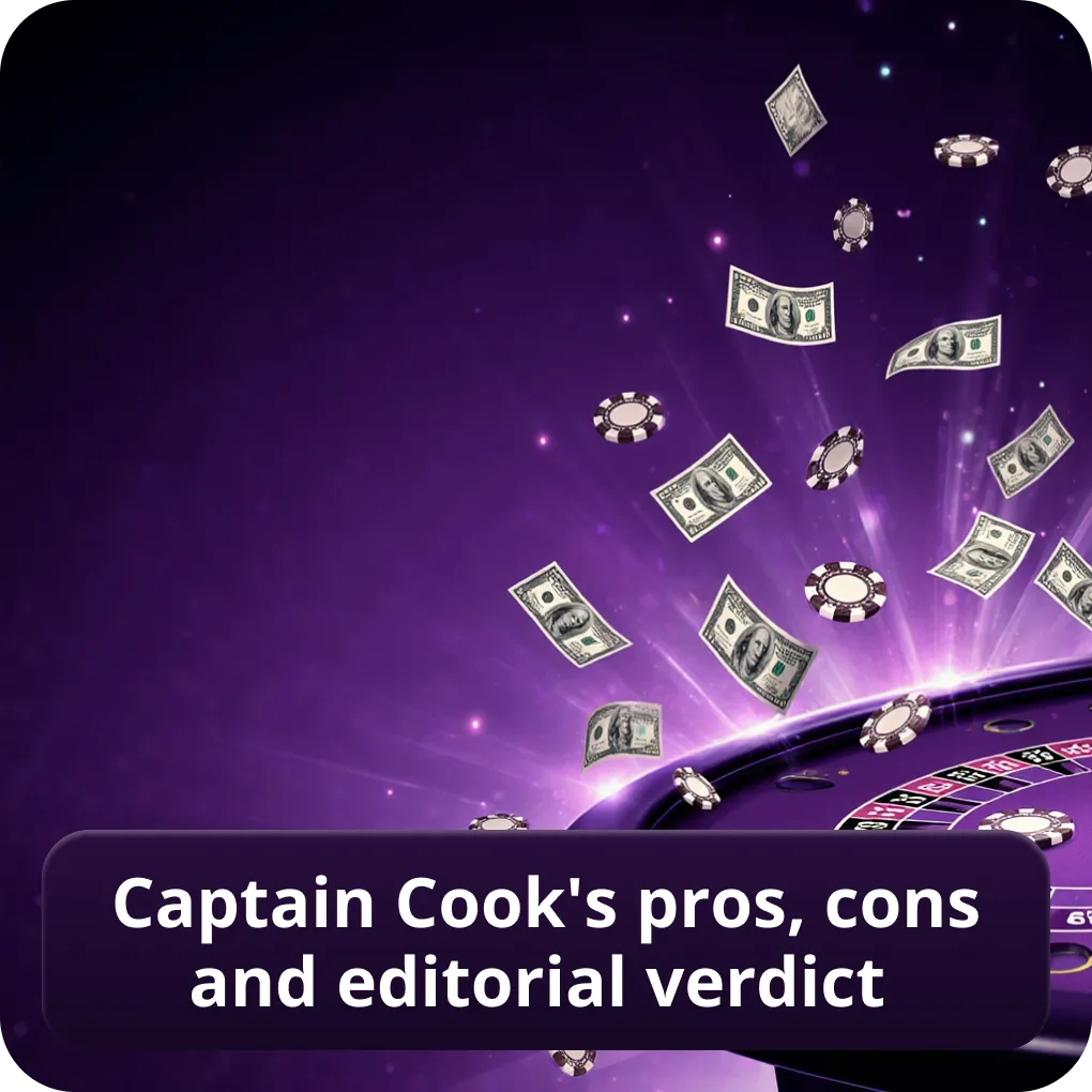 Captain Cook's Casino review Canada pros, cons and editorial verdict Captain Cook's pros, cons and editorial verdict