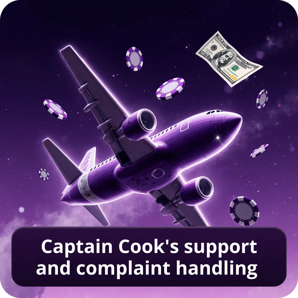 Captain Cook's Casino review Canada support and complaint handling stages Captain Cook's support and complaint handling