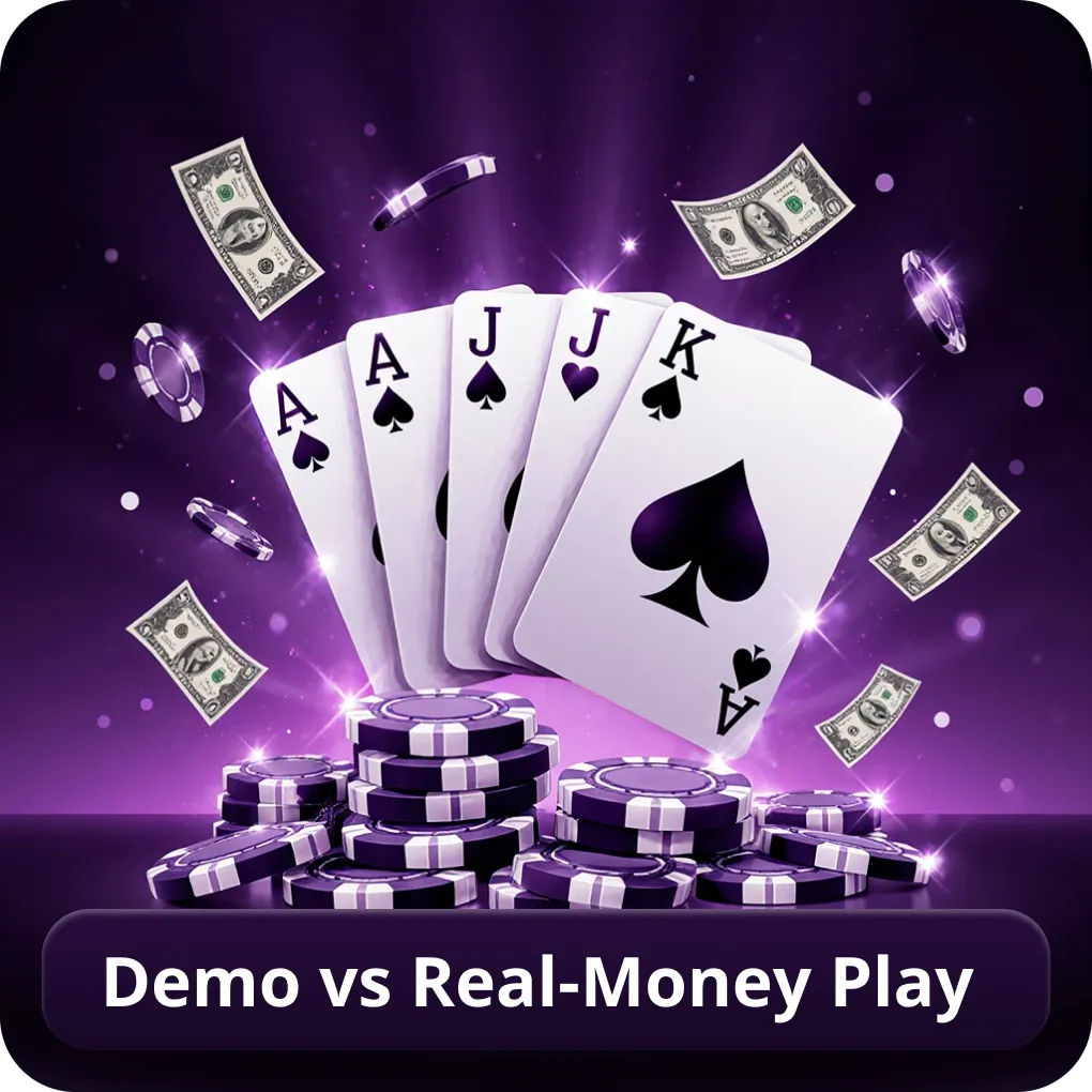 Demo vs real-money play