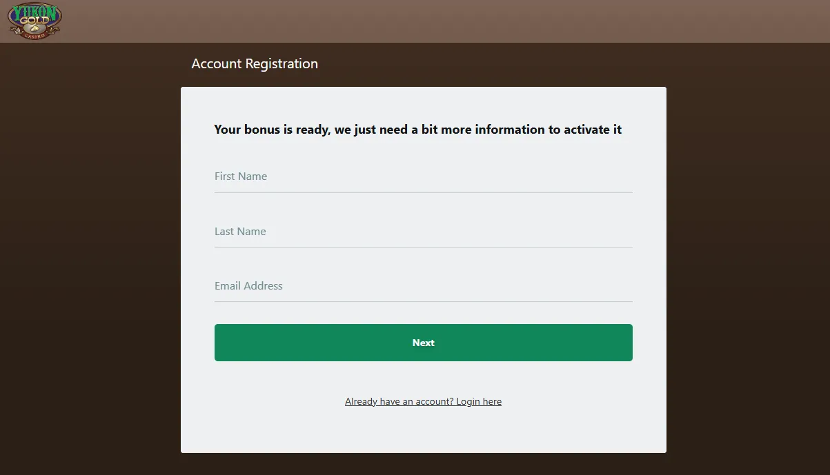 Yukon Gold registration and KYC