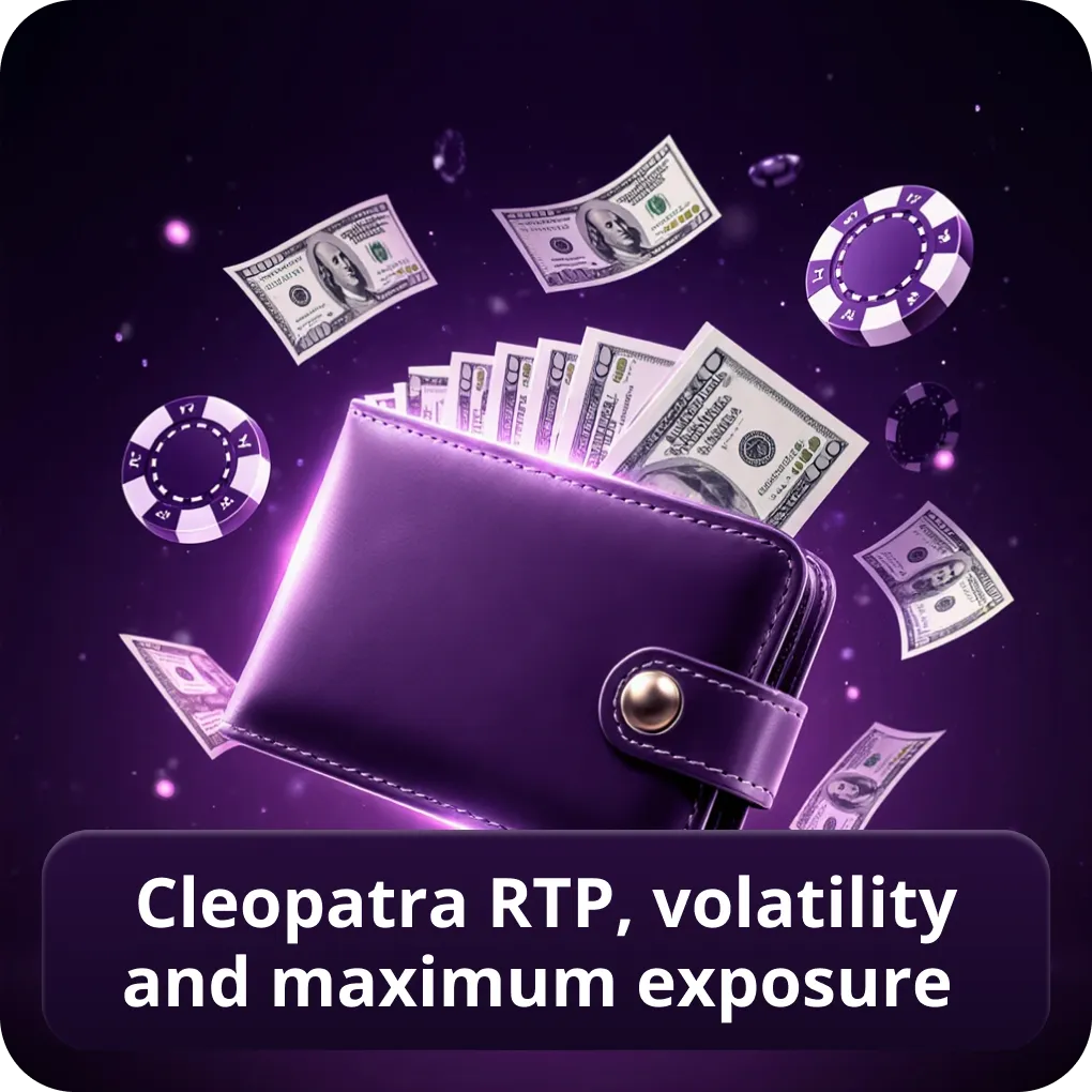 Cleopatra RTP, volatility and maximum exposure