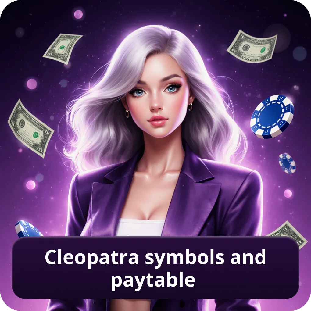 Cleopatra symbols and paytable