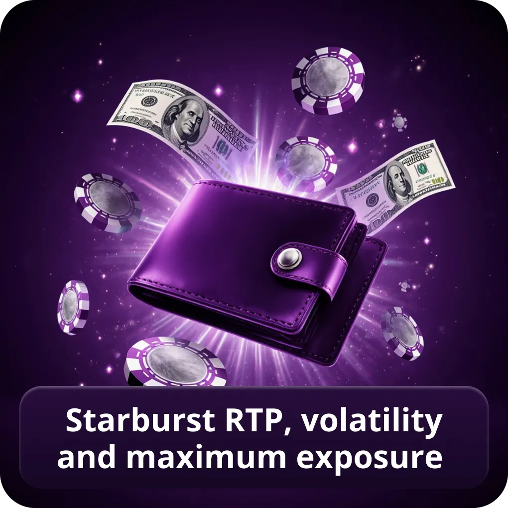 Starburst RTP, volatility and maximum exposure details Starburst RTP, volatility and maximum exposure