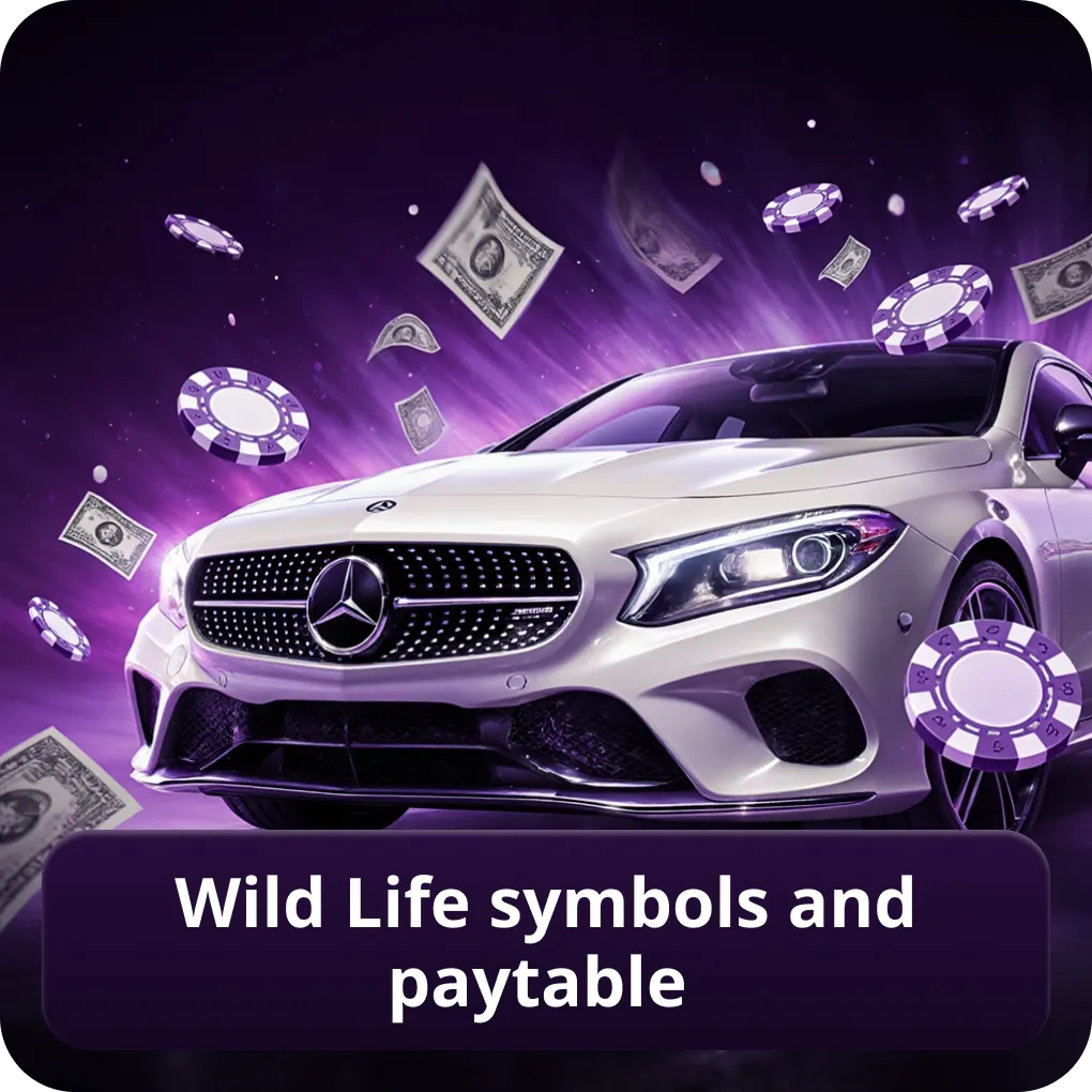 Wild Life symbols and paytable