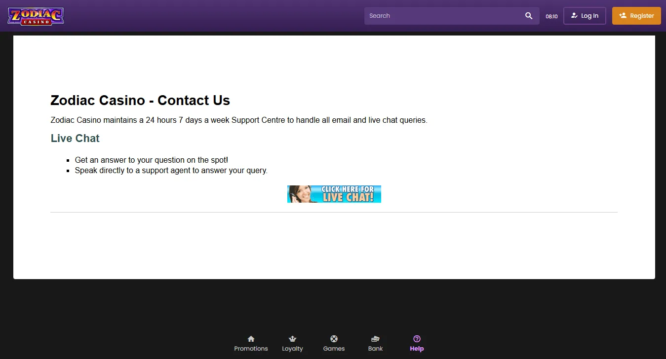 Zodiac Casino review Canada — support stages and regulatory complaint routes Zodiac support and complaint handling