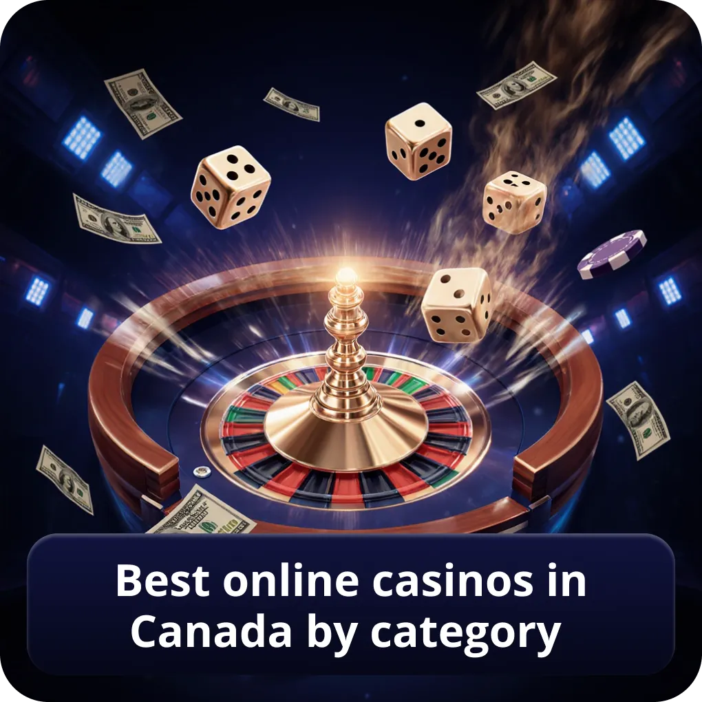 Best online casinos in Canada by category