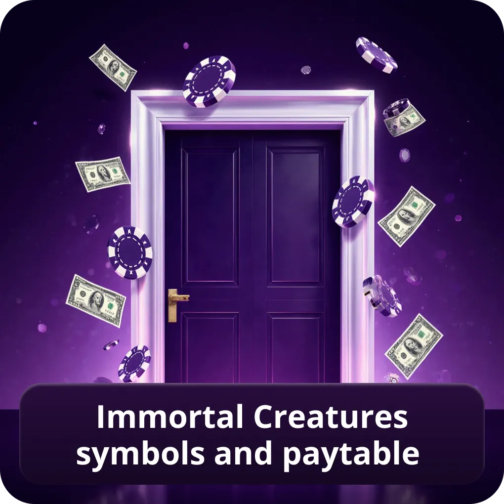 Immortal Creatures symbols and paytable