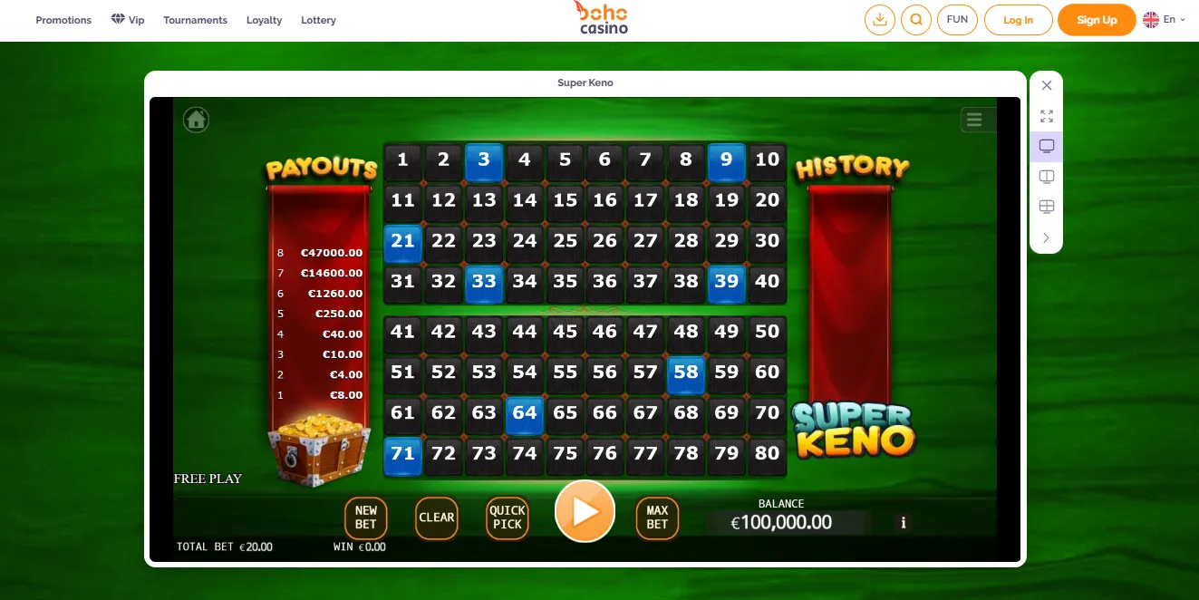 How to play keno in Canada quick start