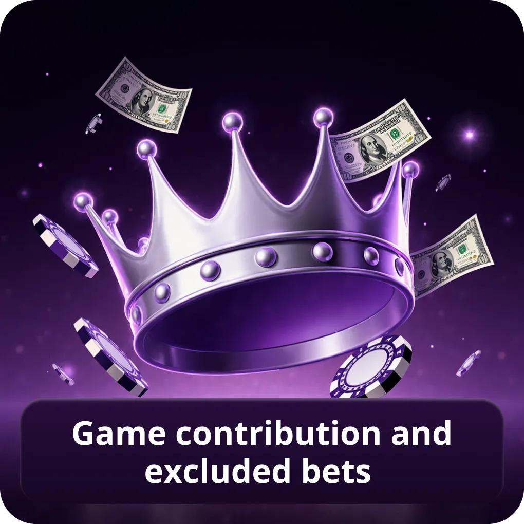 Game contribution and excluded bets
