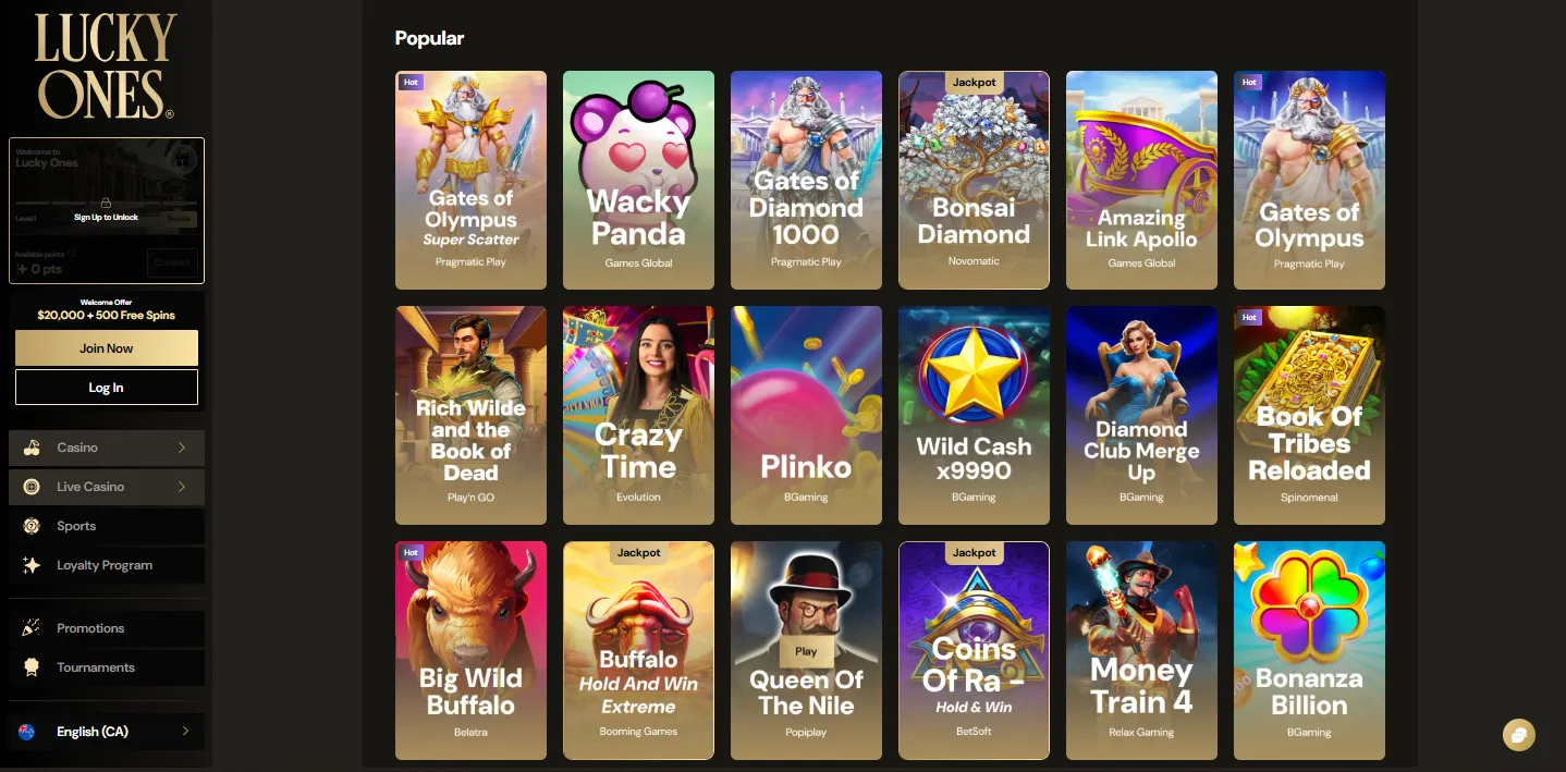 Games, providers and mobile access – best online casinos Canada